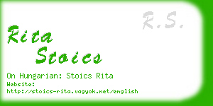 rita stoics business card